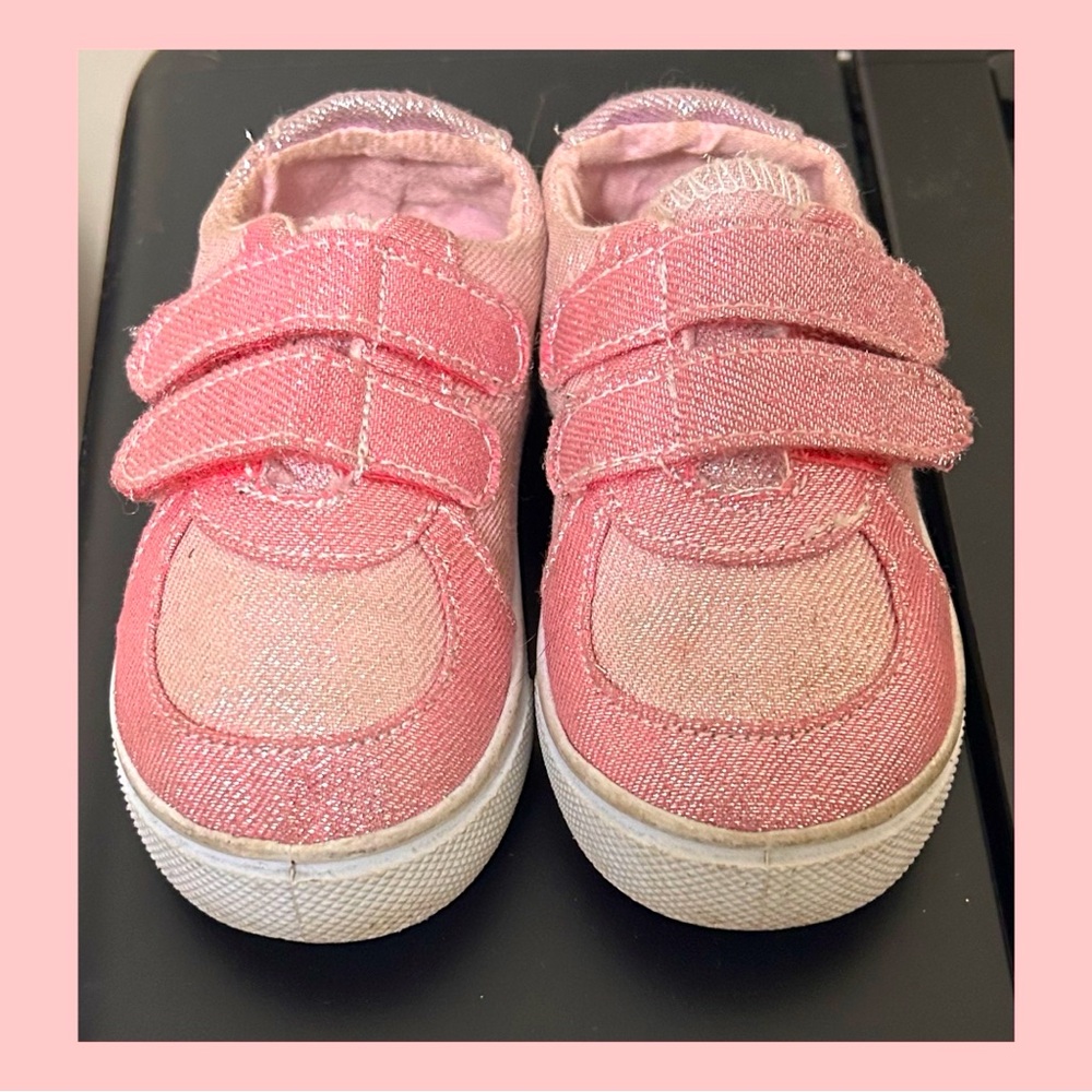 Pink Kids Velcro Sneakers